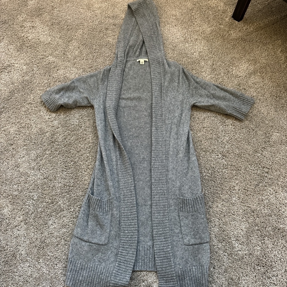 Banana Republic Gray Hooded Cardigan